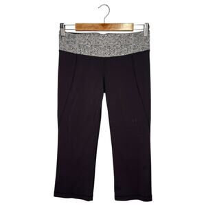 Lululemon Pants Womens 6 Gather And Crow Capri Straight Contrast Split Leg Gray